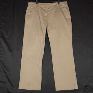Honigman Chino Pants Womens 42 Tan Khaki Straight Leg Casual Cotton Blend